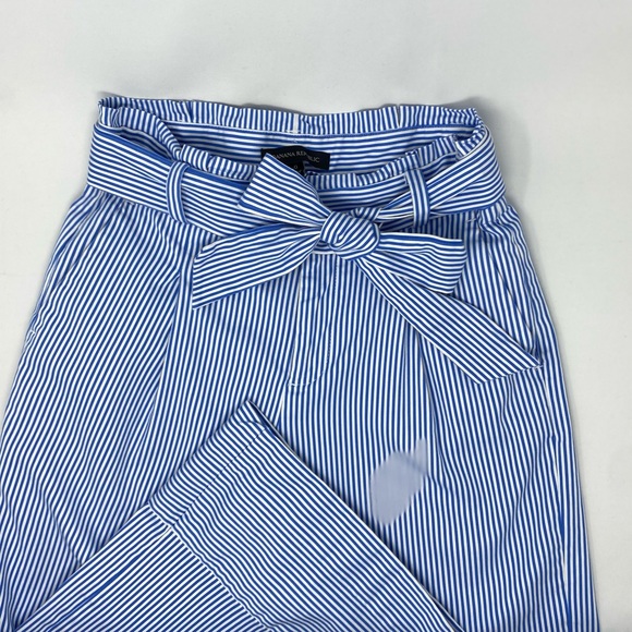 Banana Republic Pant Sz 0 Wide Leg Crop Stripe - Picture 3 of 8